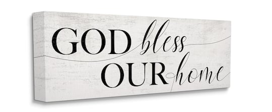 Stupell Industries God Bless Our Home Canvas Wall Art